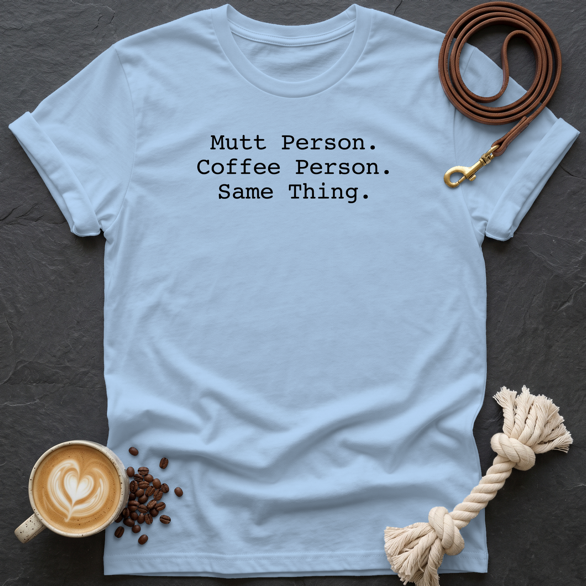 Mutt Person T-Shirt - Light Blue