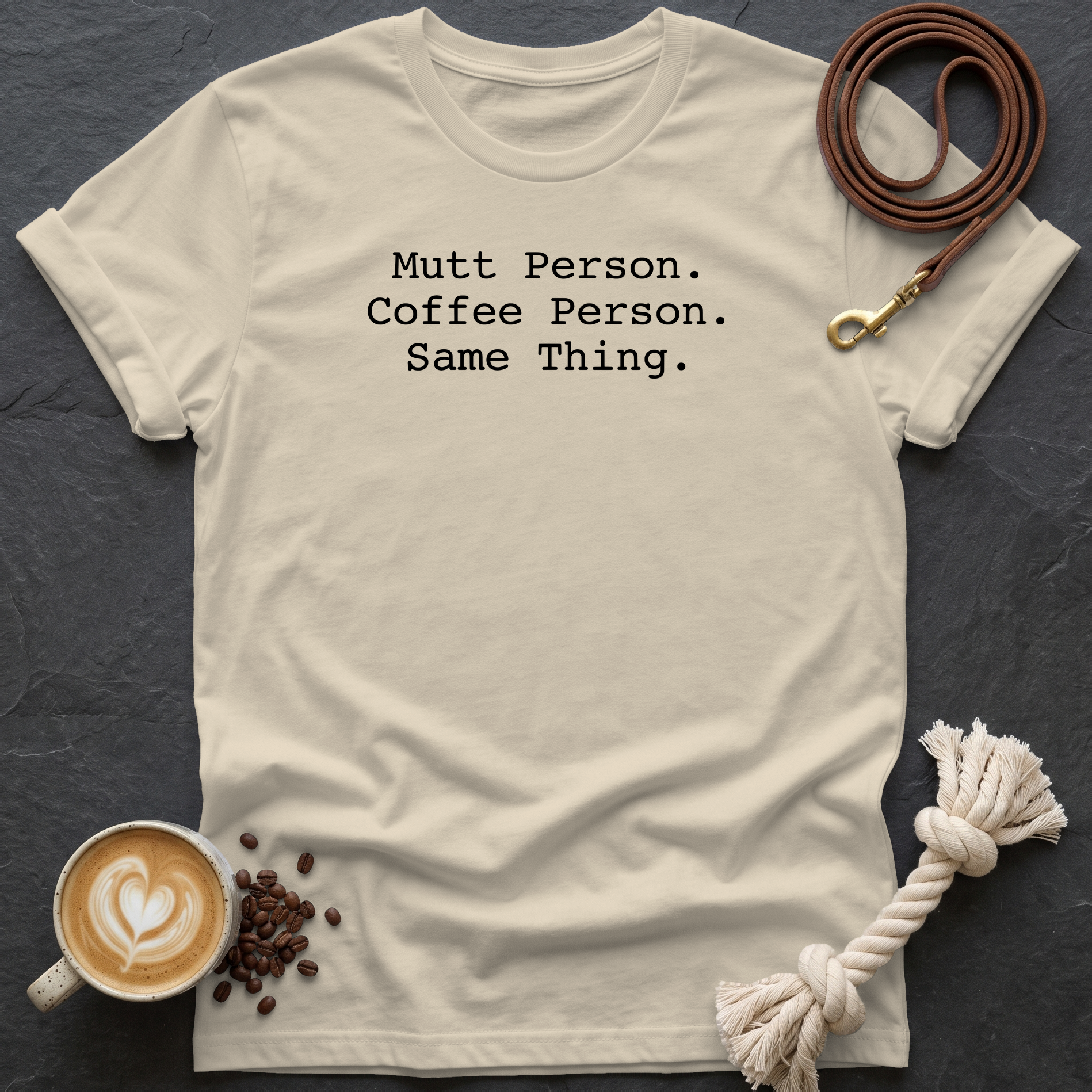 Mutt Person T-Shirt - Sand
