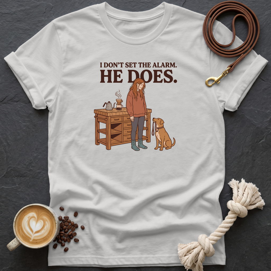I don't set the alarm T-Shirt - Ice Grey