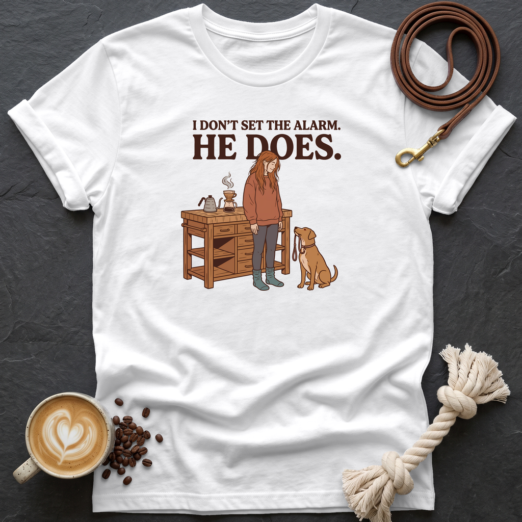 I don't set the alarm T-Shirt - White
