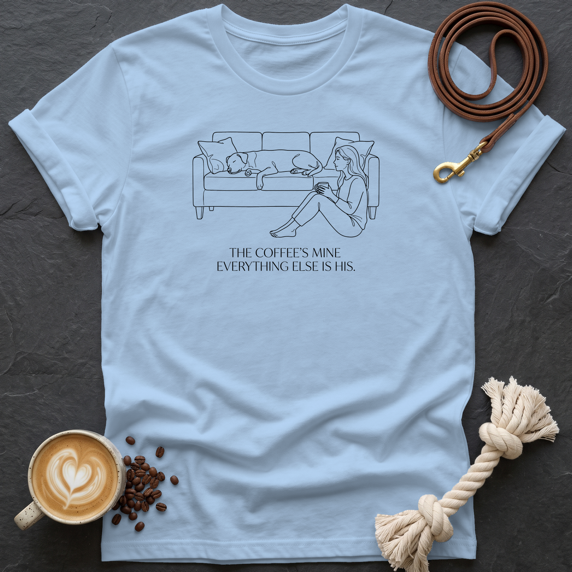 The coffee's Mine T-Shirt - Light Blue