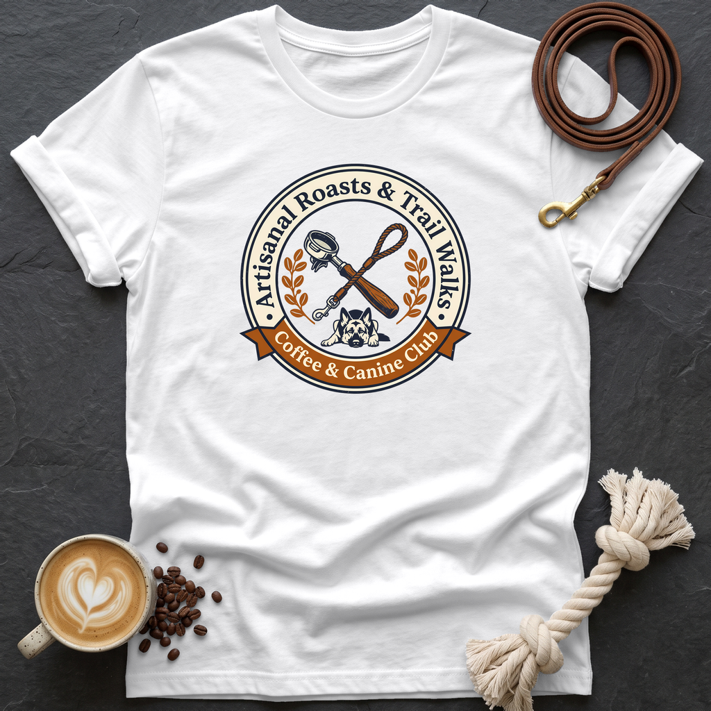 Coffee and Canine Club T-Shirt - White