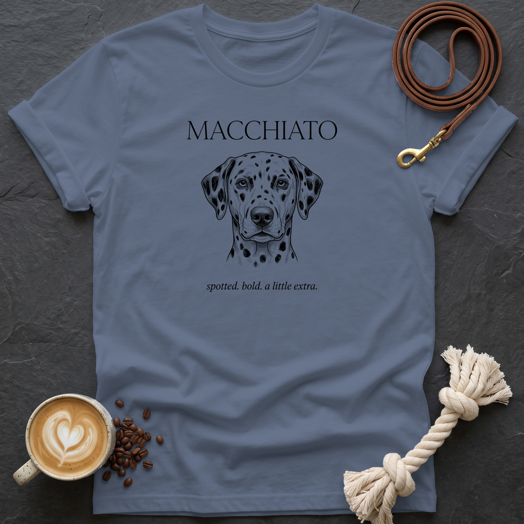 Dalmatian Macchiato T-Shirt - Heather Indigo