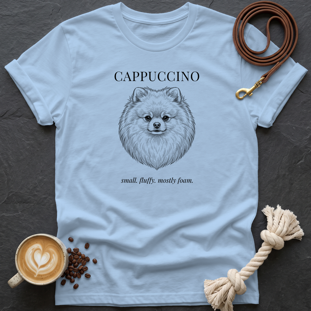 Pomeranian Cappuccino T-Shirt - Light Blue