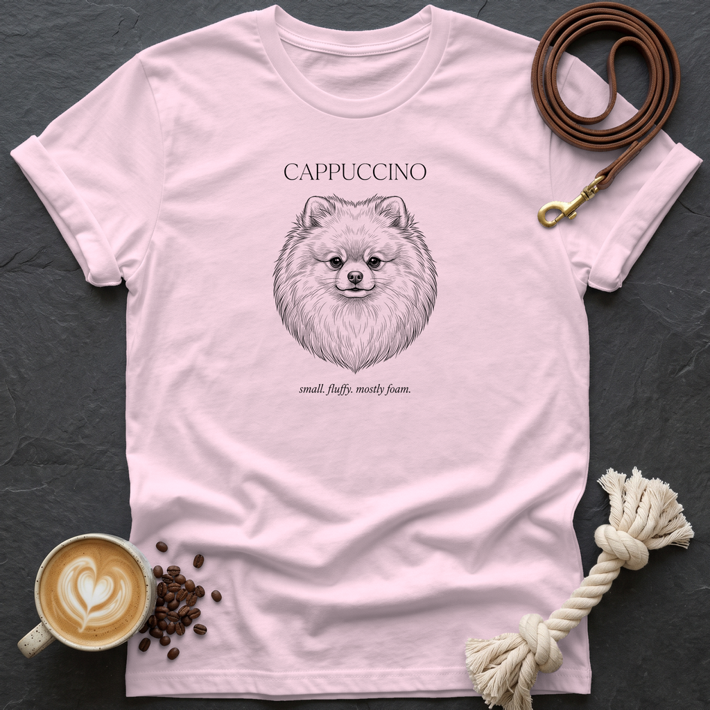 Pomeranian Cappuccino T-Shirt - Light Pink