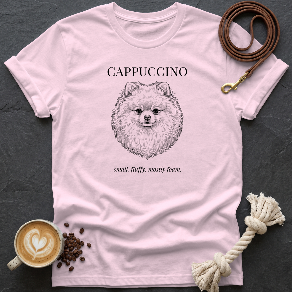 Pomeranian Cappuccino T-Shirt - Light Pink