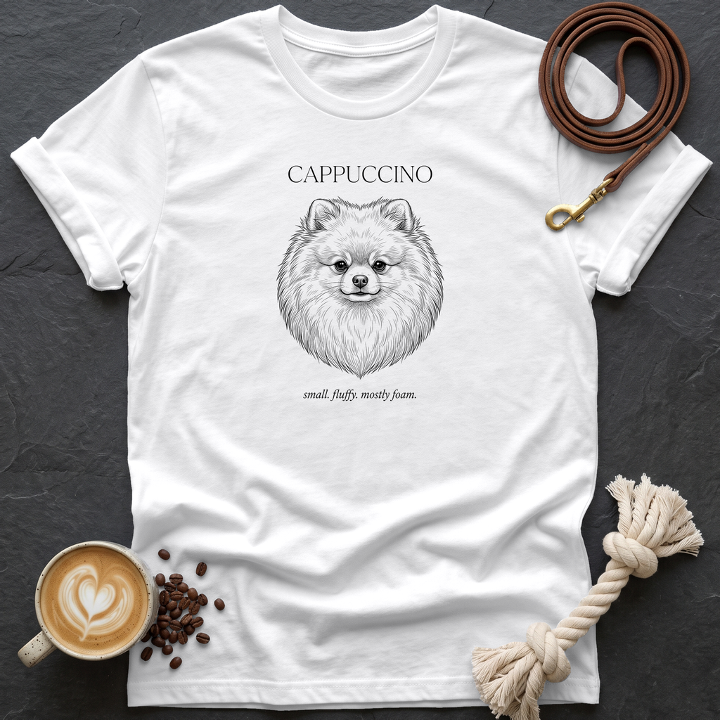 Pomeranian Cappuccino T-Shirt - White