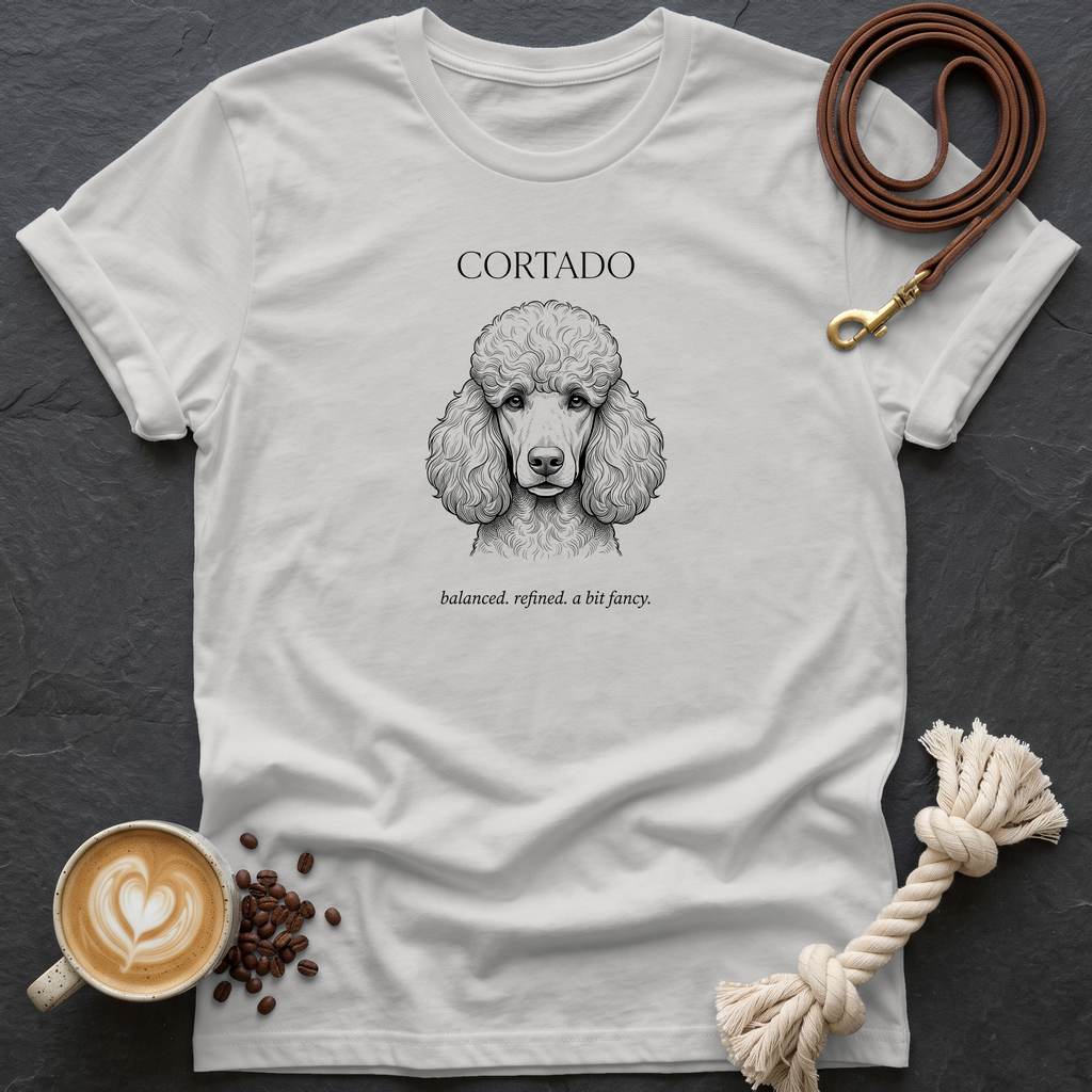 Poodle Cortado T-Shirt - Ice Grey