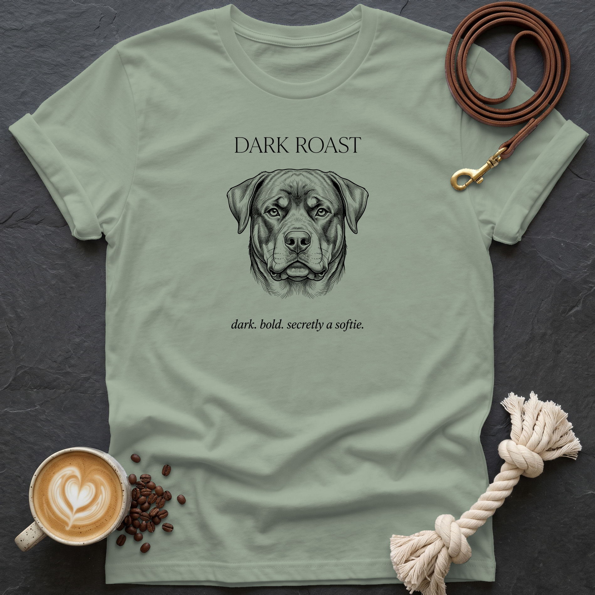 Rottweiler Dark Roast T-Shirt - Sage