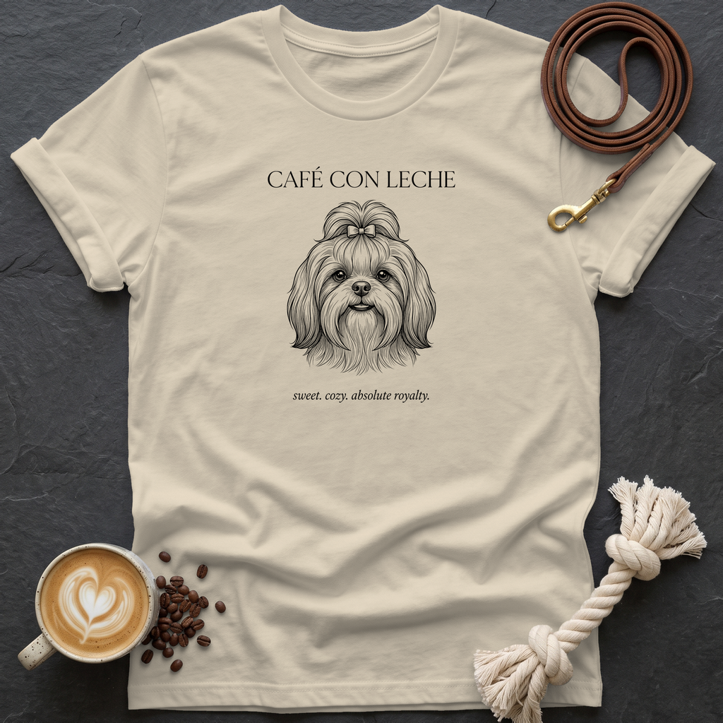 Shih Tzu Cafe con Leche T-Shirt - Sand