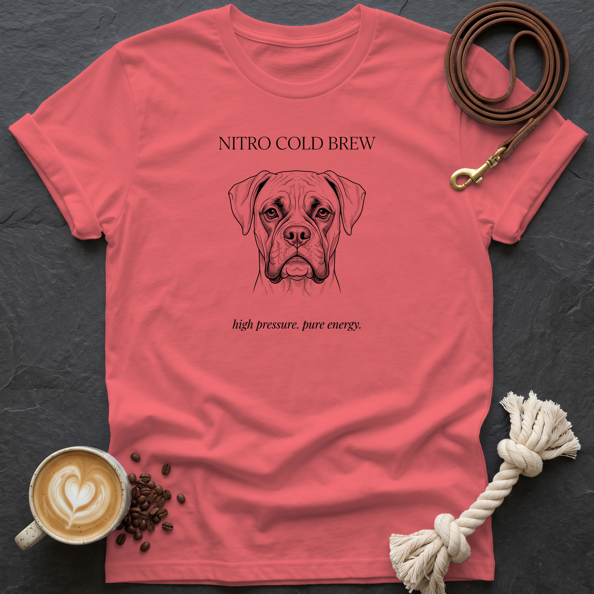 Boxer Nitro Cold Brew T-Shirt - Coral Silk