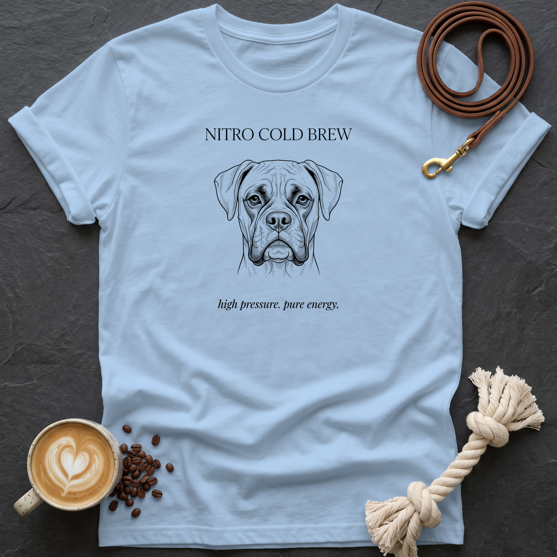 Boxer Nitro Cold Brew T-Shirt - Light Blue