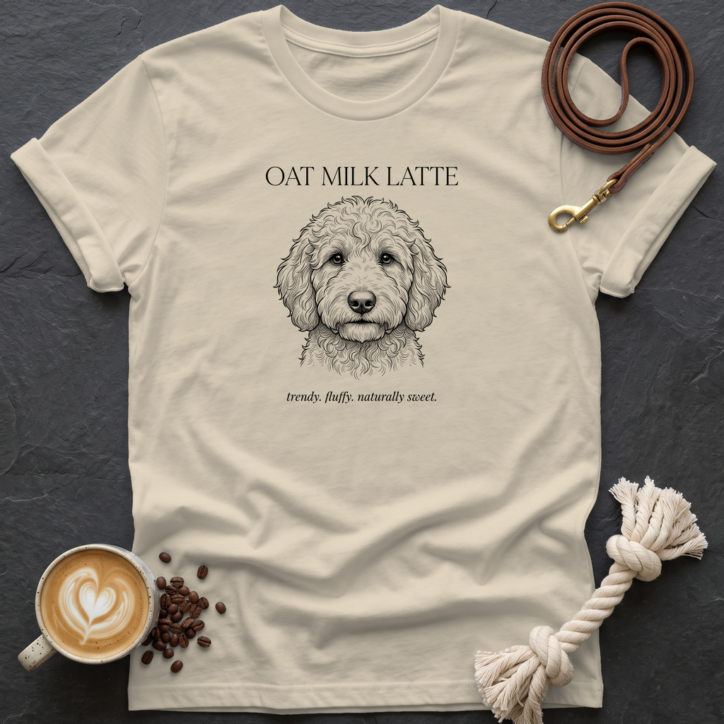 Goldendoodle Oat Milk Latte T-Shirt - Sand