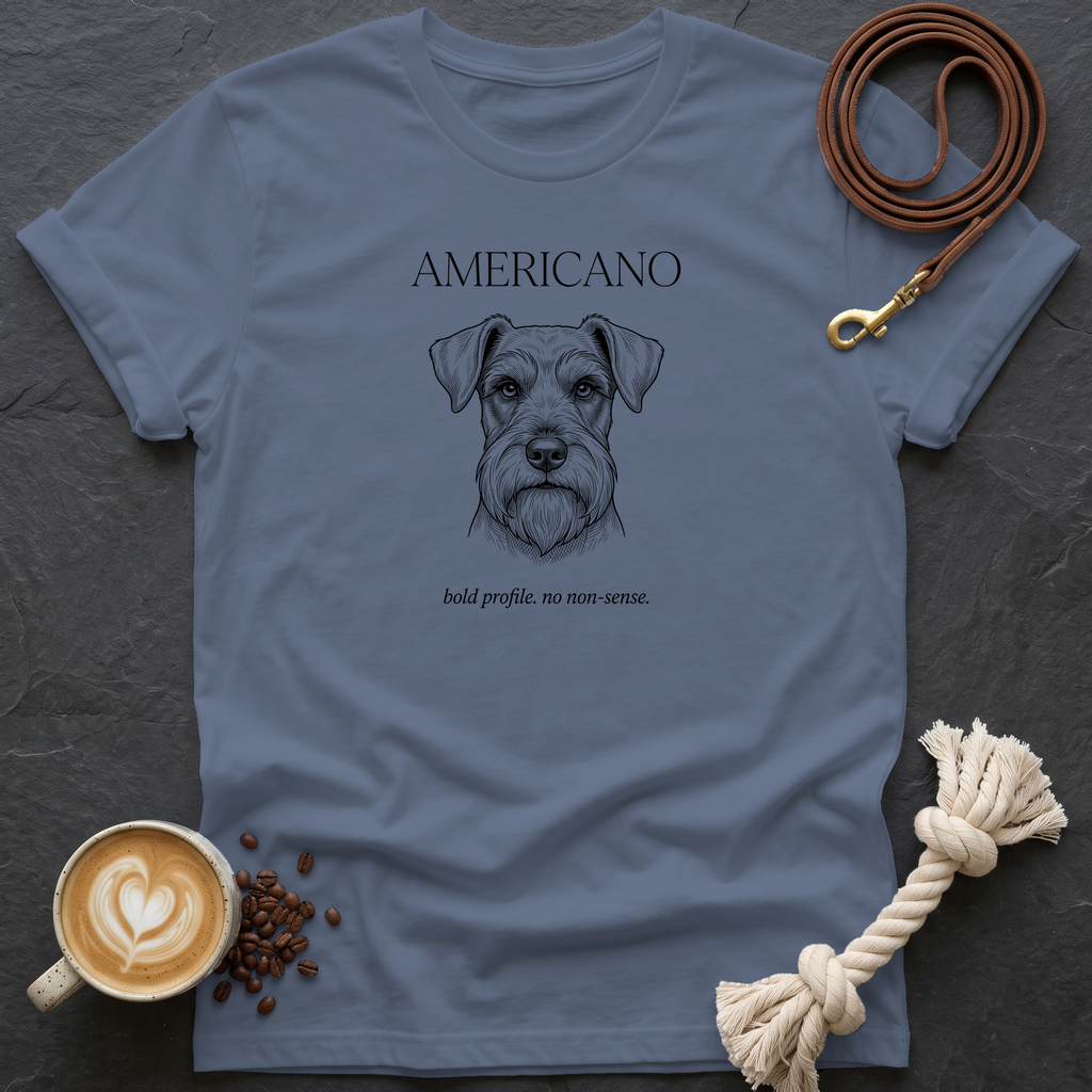 Schnauzer Americano T-Shirt - Heather Indigo