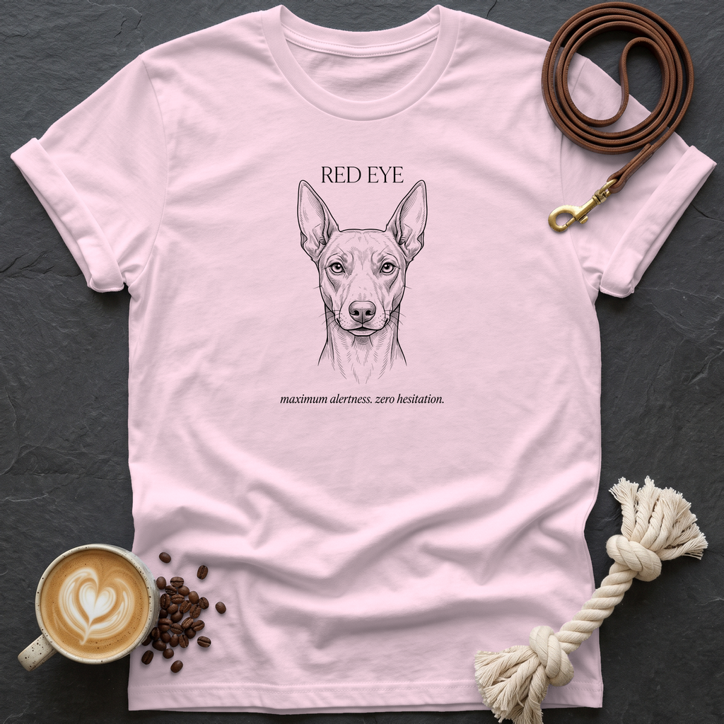Pinscher Red Eye T-Shirt - Light Pink