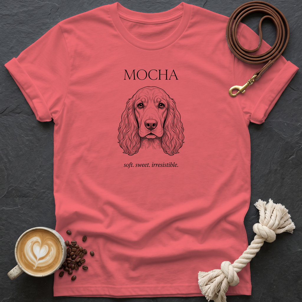 Cocker Spaniel Mocha T-Shirt - Coral Silk
