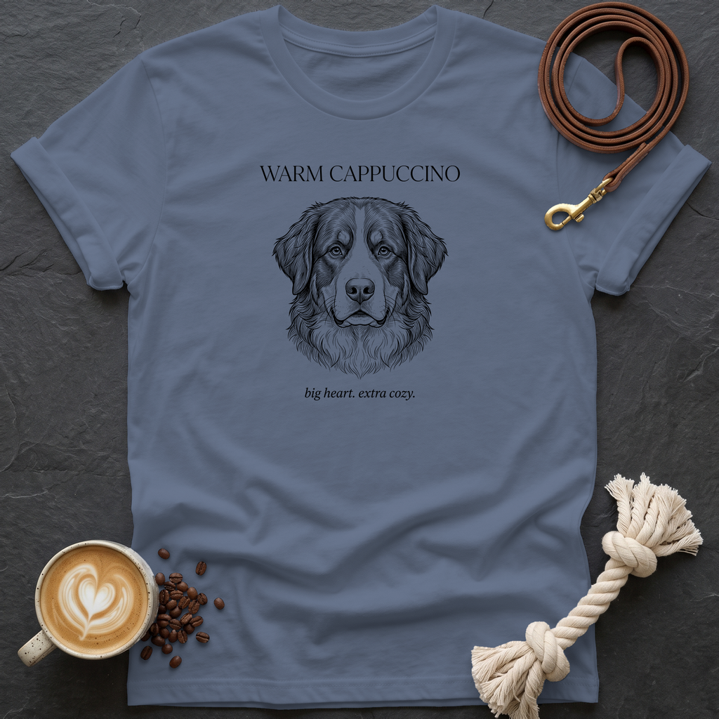 Bernese Warm Cappuccino T-Shirt - Heather Indigo