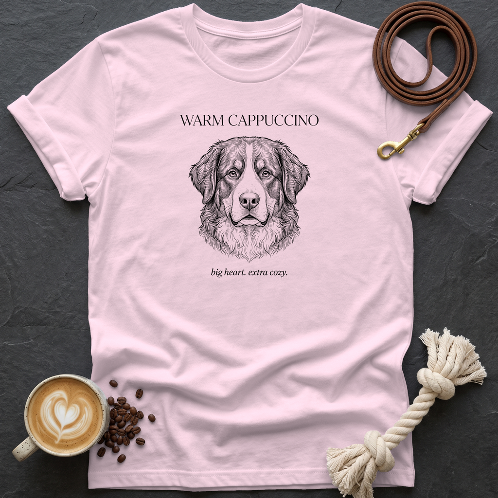 Bernese Warm Cappuccino T-Shirt - Light Pink