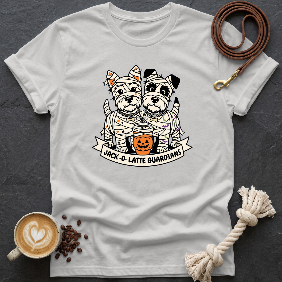 Jack-O-Latte T-Shirt - Ice Grey