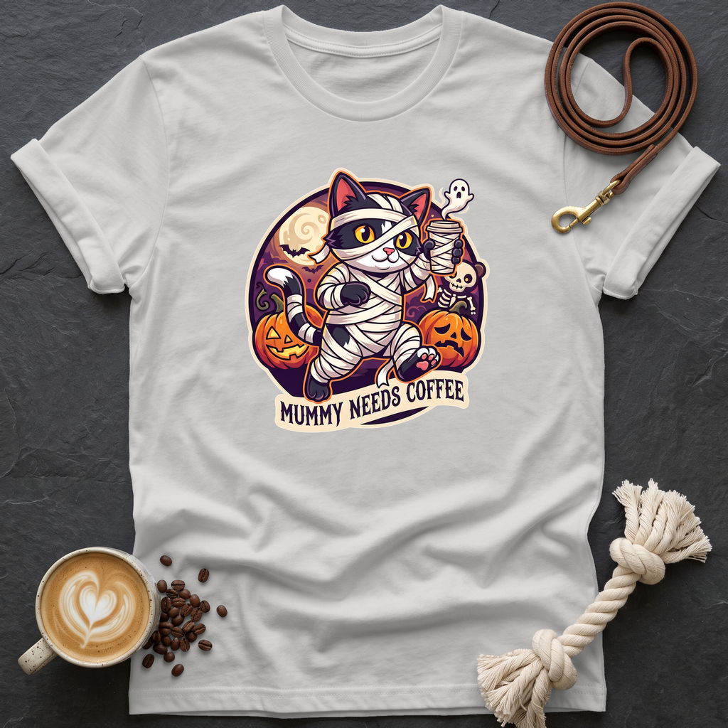 Mummy Needs Coffee T-Shirt - Ice Grey