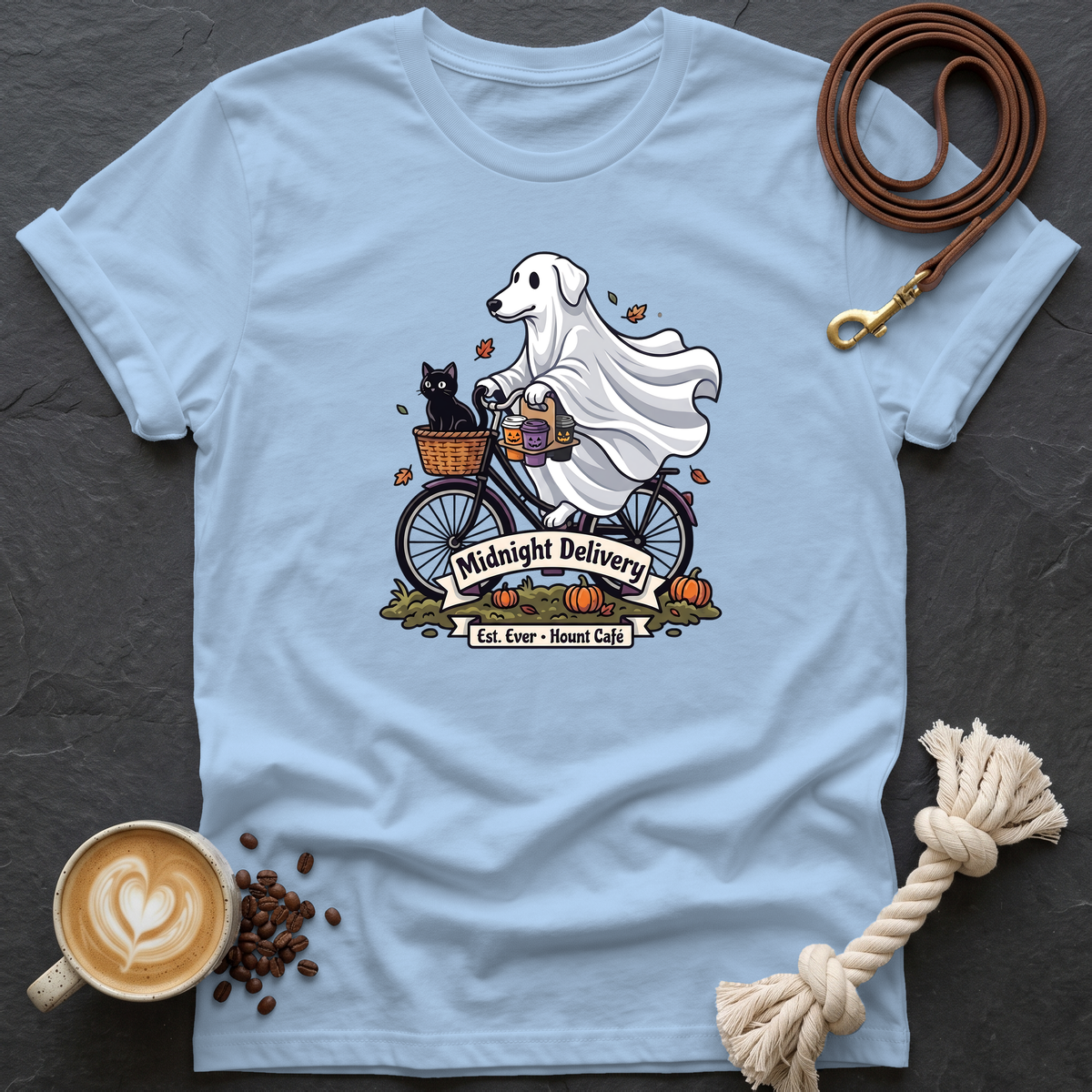 Midnight Delivery T-Shirt - Light Blue