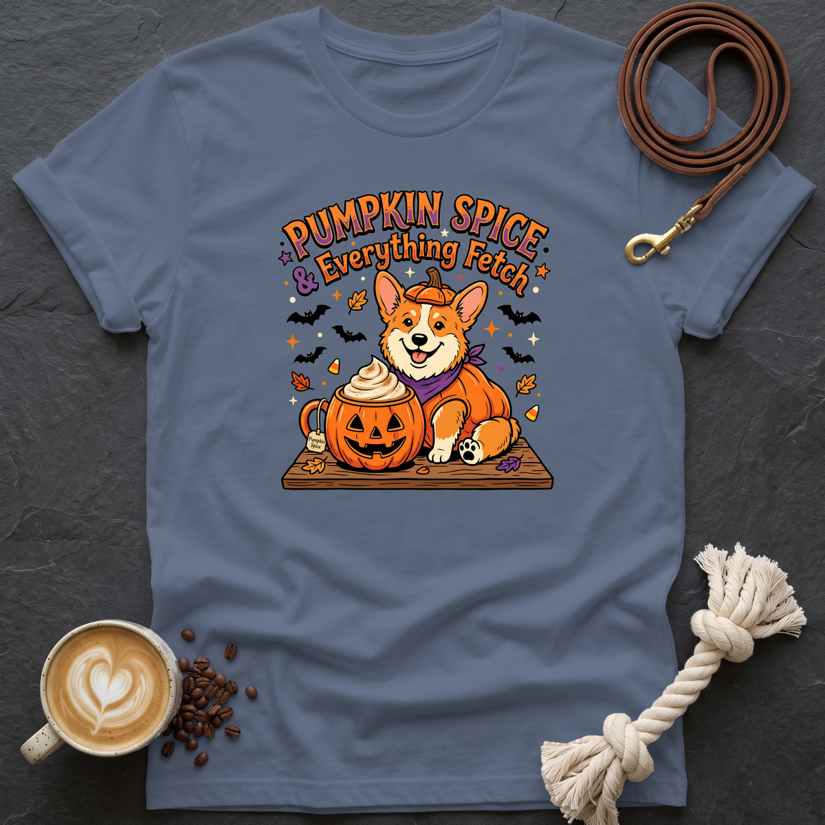 Pumpkin Spice T-Shirt - Heather Indigo