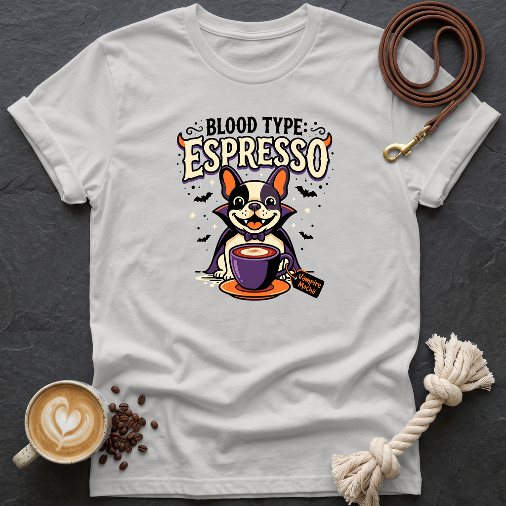 Blood Type Espresso T-Shirt - Ice Grey