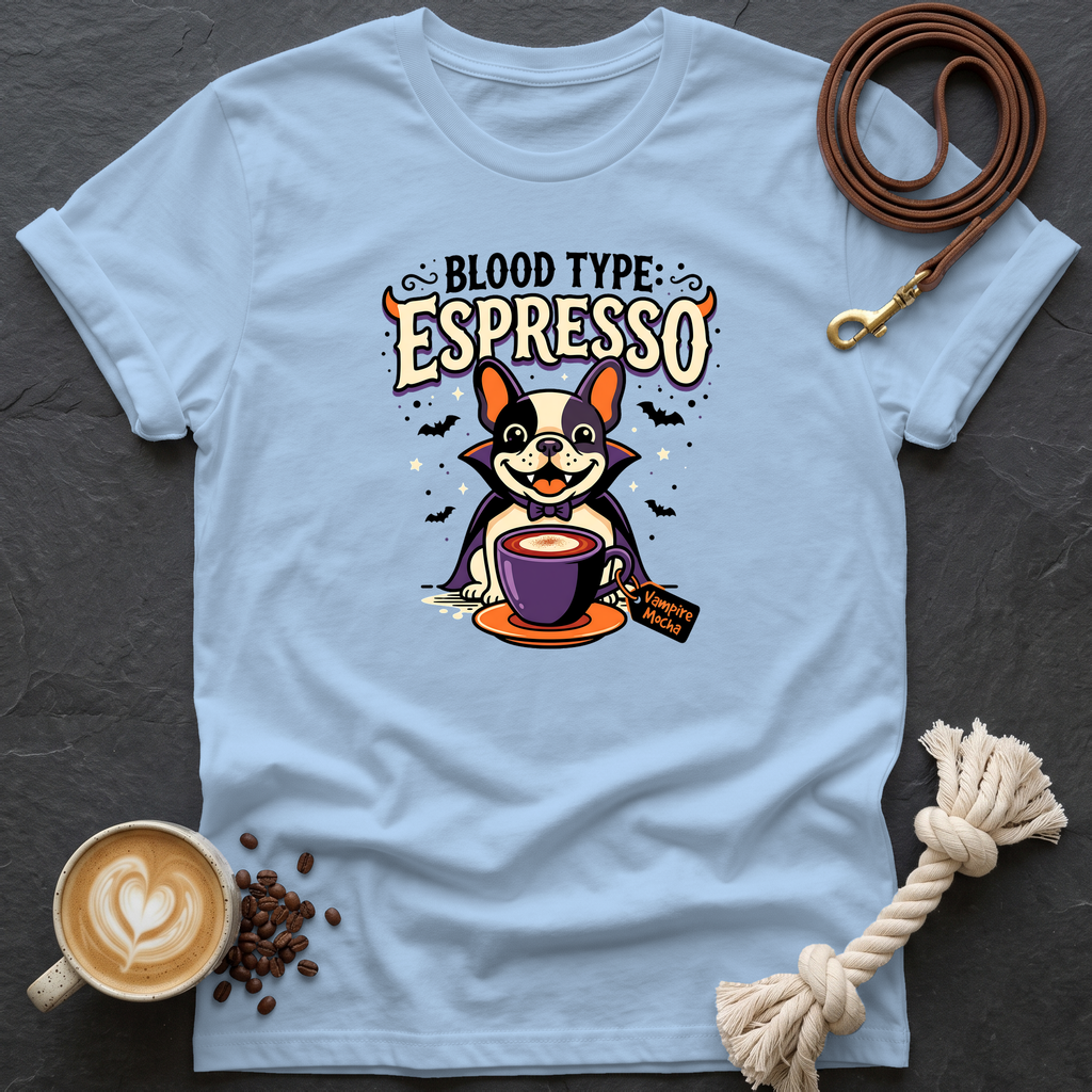 Blood Type Espresso T-Shirt - Light Blue