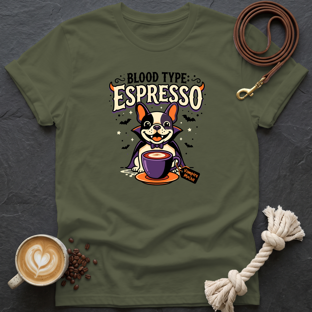 Blood Type Espresso T-Shirt - Military Green