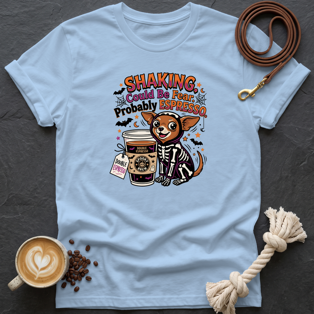 Shaking Probably Espresso T-Shirt - Light Blue