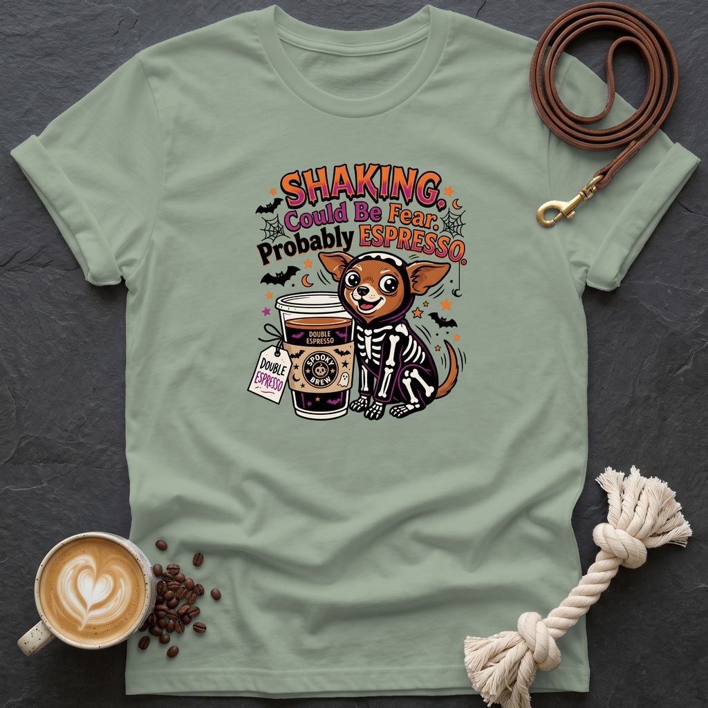 Shaking Probably Espresso T-Shirt - Sage