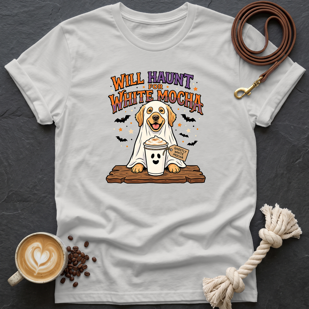 Will Haunt for White Mocha T-Shirt - Ice Grey