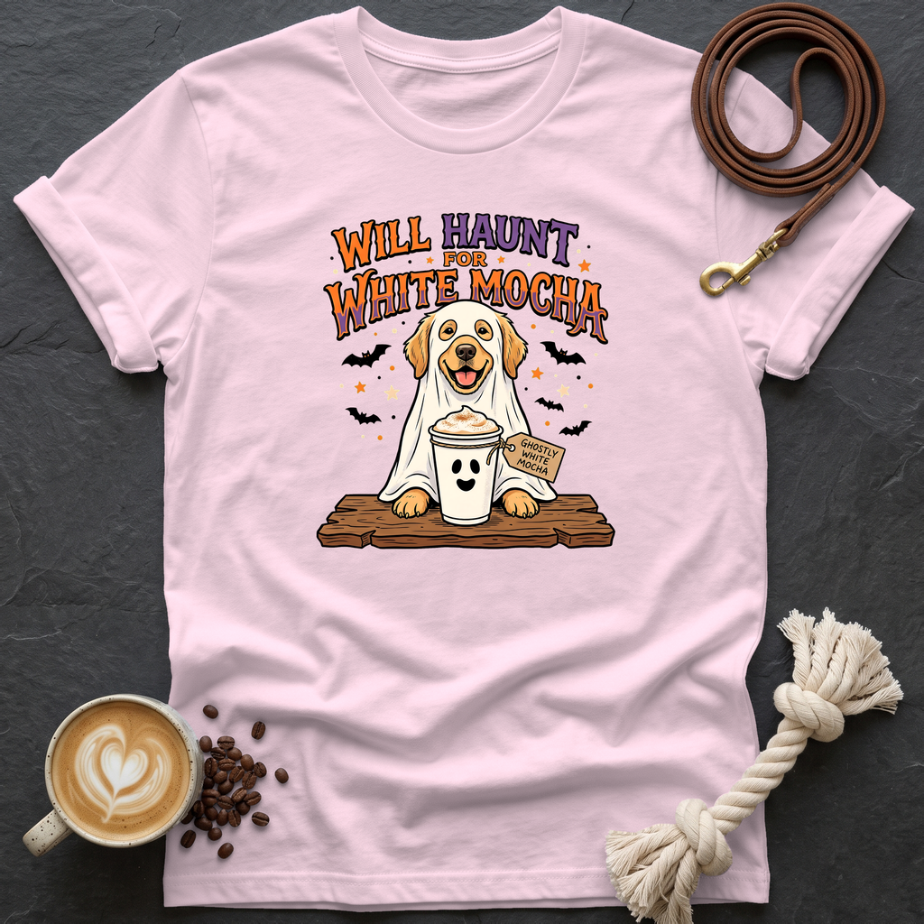 Will Haunt for White Mocha T-Shirt - Light Pink