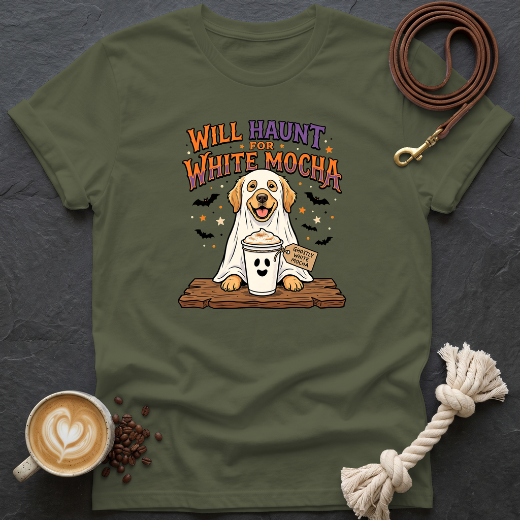 Will Haunt for White Mocha T-Shirt - Military Green