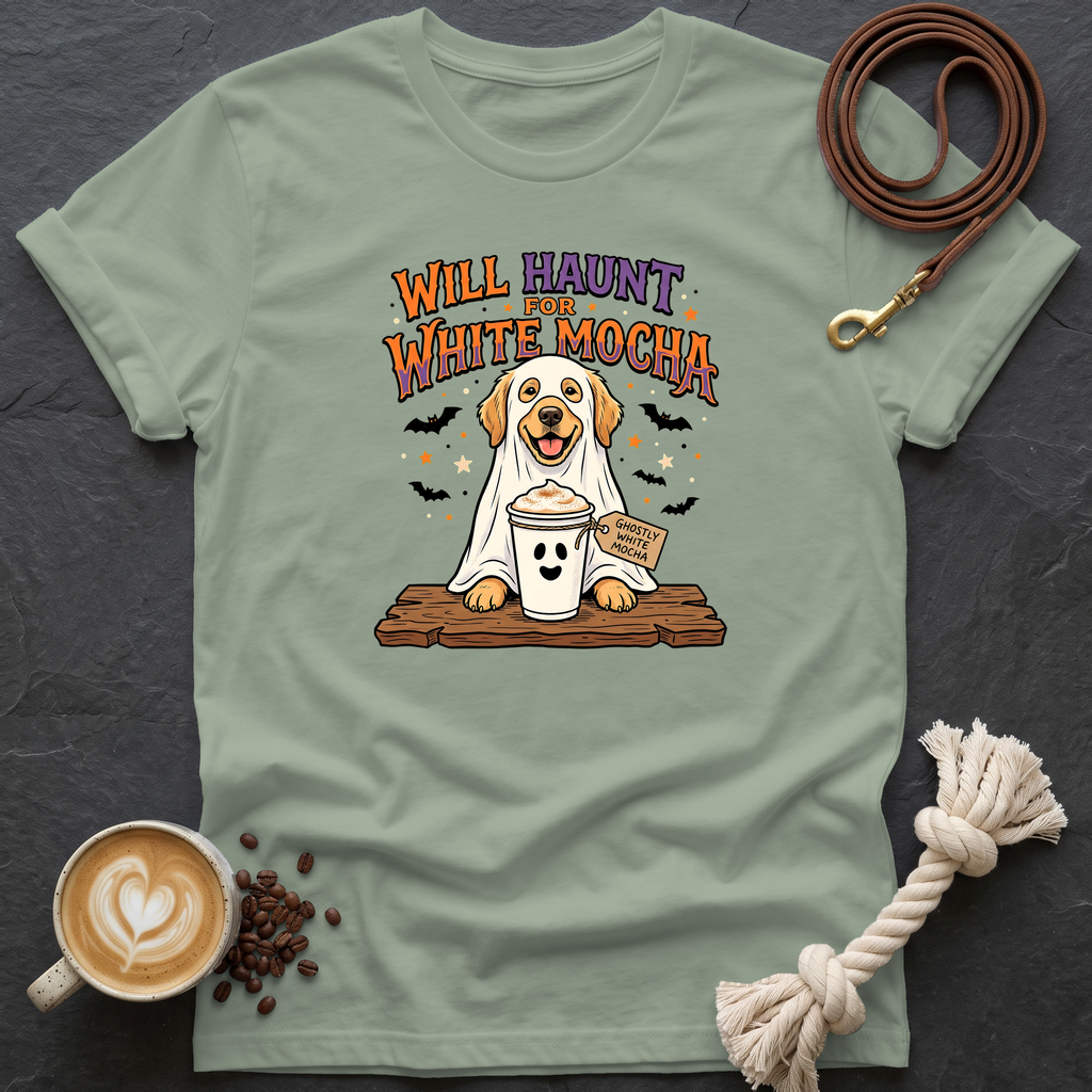 Will Haunt for White Mocha T-Shirt - Sage
