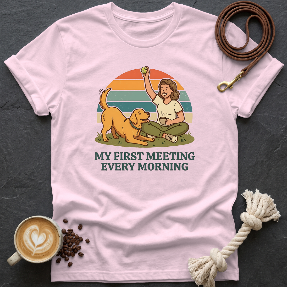 My First Meeting T-Shirt - Light Pink