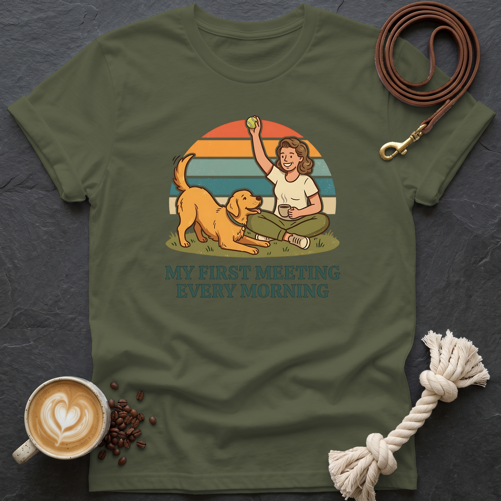 My First Meeting T-Shirt - Military Green